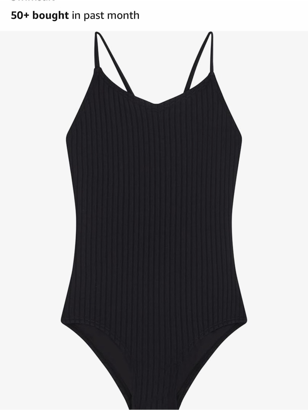 NWT Kanu Surf Black Ribbed Drop Needle One-Piece